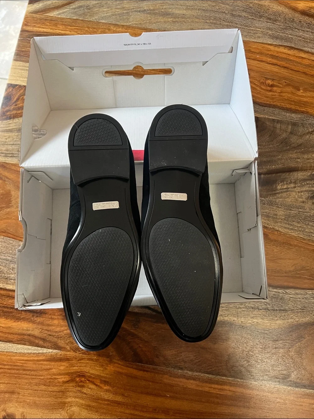 Aldo Black Suede Slip-On Loafers with Beaded Octopus Detail